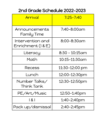 Schedule
